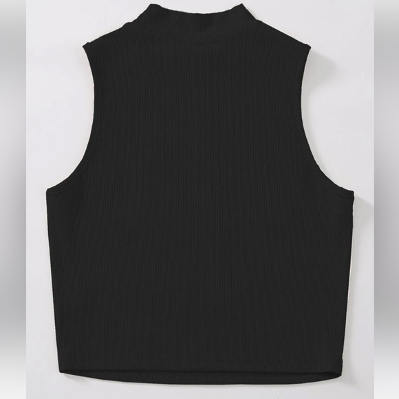 LE3NO Ribbed High Neck Tank - Picture 2 of 4